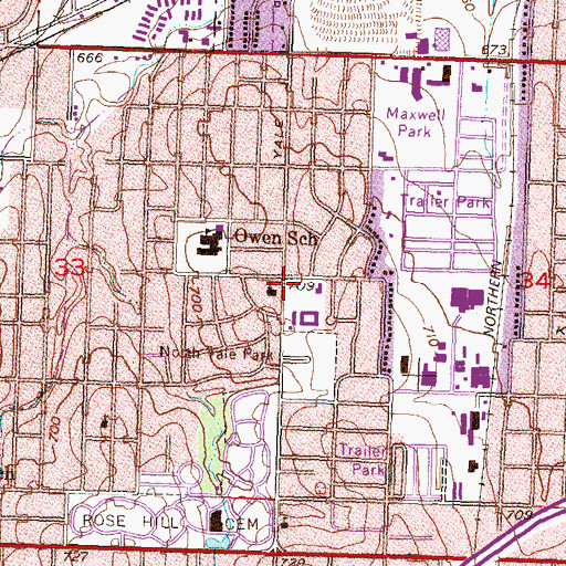 Topographic Map of Cornerstone Church, OK