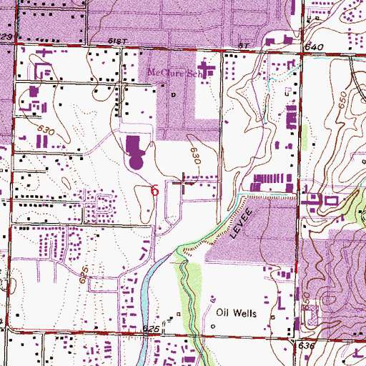 Topographic Map of Cornerstone Free Will Baptist Church, OK