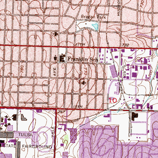 Topographic Map of Crowell Heights Baptist Church, OK