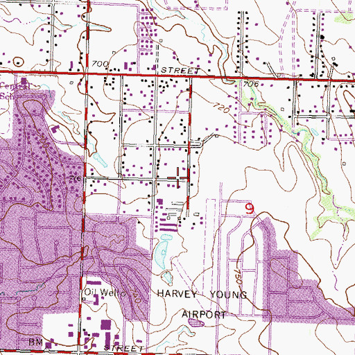 Topographic Map of East Tulsa Bible Chapel, OK