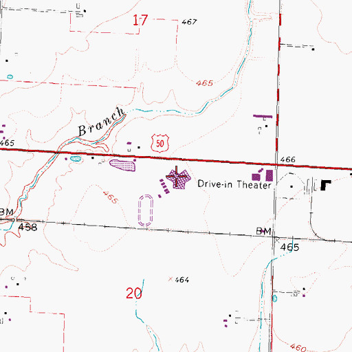 Topographic Map of Central Community High School, IL