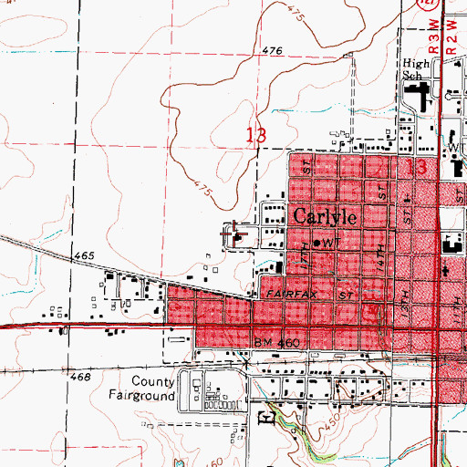 Topographic Map of Immanuel United Church of Christ, IL