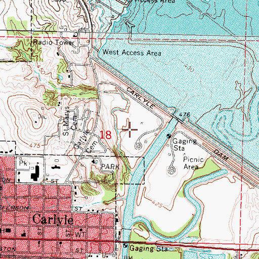 Topographic Map of Litle Prairie Nature Trail, IL