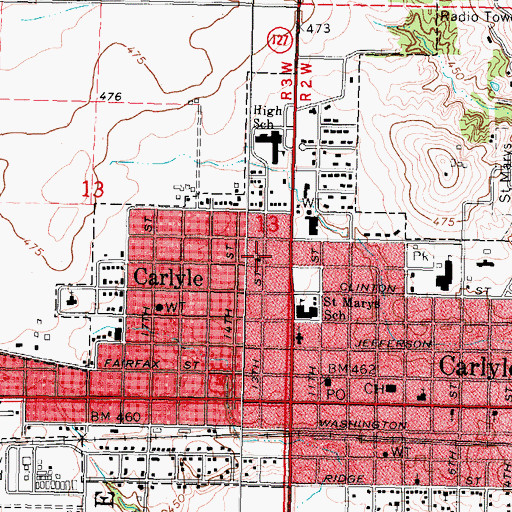 Topographic Map of Messiah Lutheran Church, IL