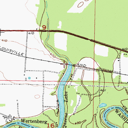 Topographic Map of Queens Lake Station (historical), IL