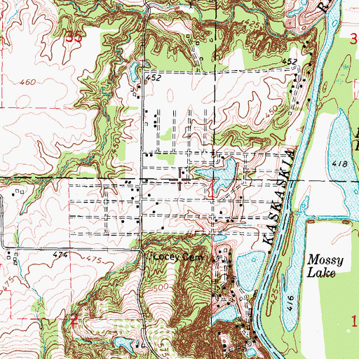 Topographic Map of Royal Lake Resort, IL