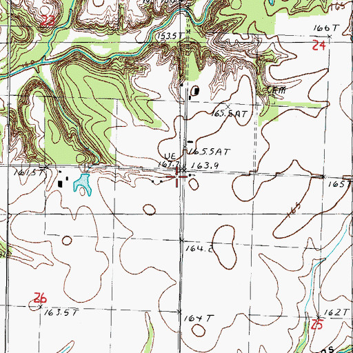 Topographic Map of Eberle Post Office (historical), IL