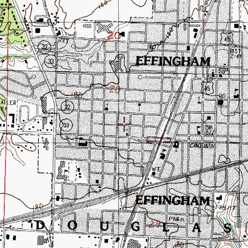Topographic Map of Free Methodist Church, IL