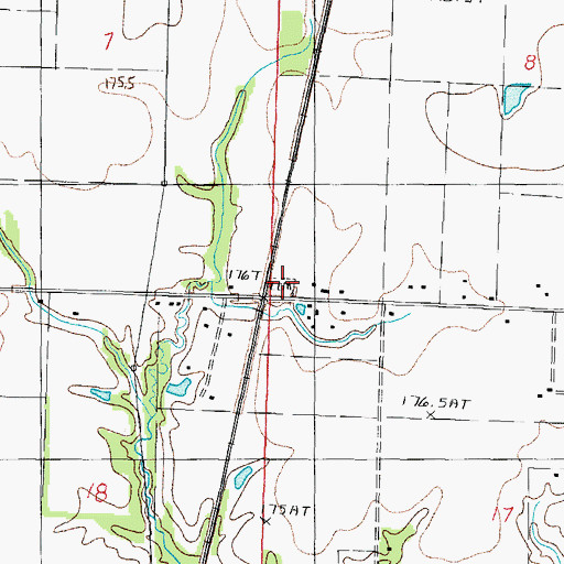 Topographic Map of Immanuel Lutheran Cemetery, IL