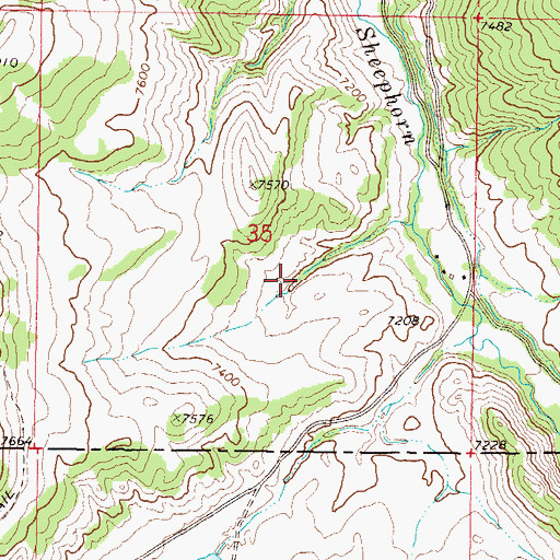 Topographic Map of Champion Mine, CO