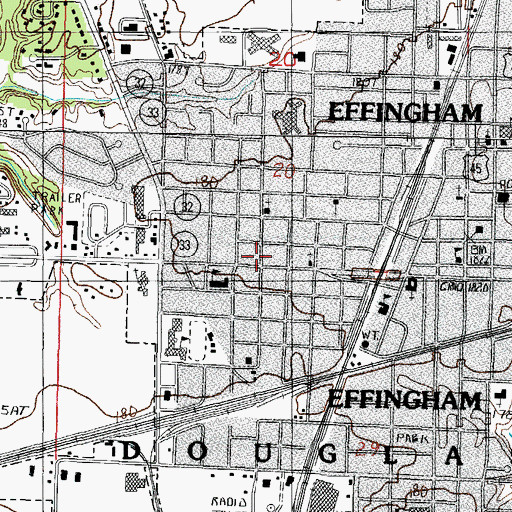 Topographic Map of Interchange 159, IL