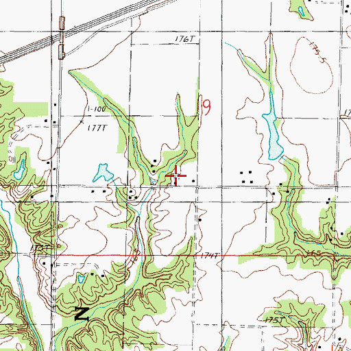 Topographic Map of Miller Chapel Cemetery, IL
