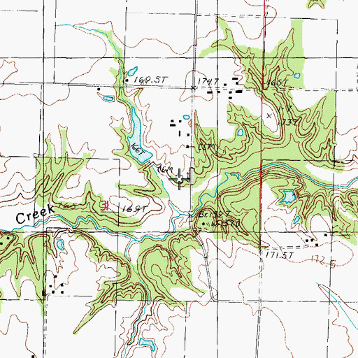 Topographic Map of New Salem Cemetery, IL