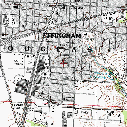 Topographic Map of South Side Grade School, IL