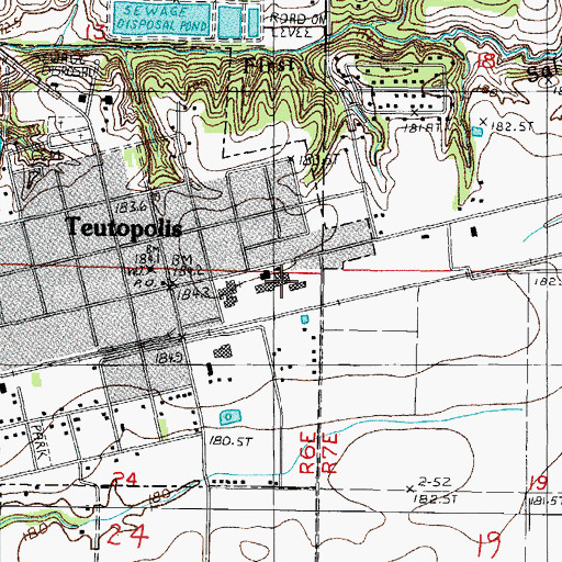 Topographic Map of Teutopolis Grade School, IL
