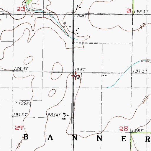 Topographic Map of Trinity Lutheran Cemetery, IL