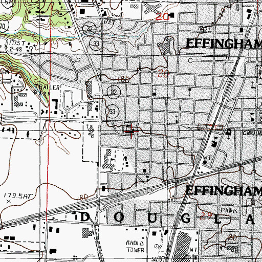Topographic Map of West Side Grade School, IL