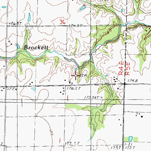 Topographic Map of Zion Lutheran Cemetery, IL