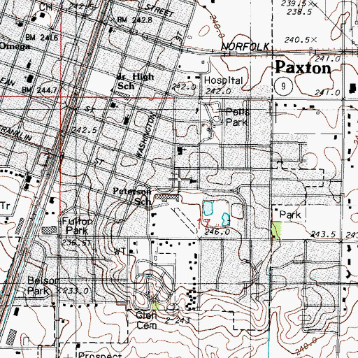 Topographic Map of Augustana College (historical), IL