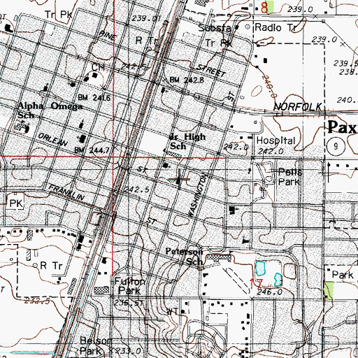 Topographic Map of Evangelical Covenant Church, IL