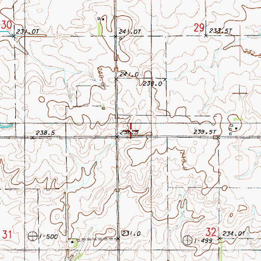 Topographic Map of Flagg School (historical), IL