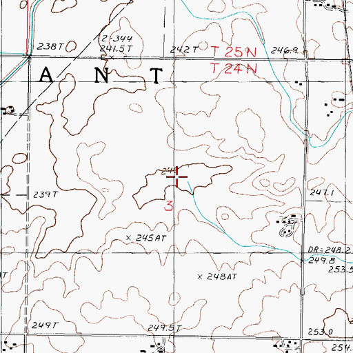 Topographic Map of Lake Genevieve (historical), IL
