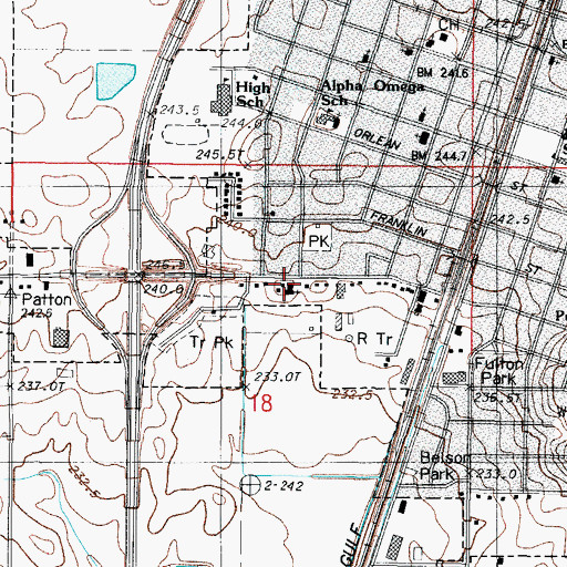 Topographic Map of Paxton Church of Christ, IL