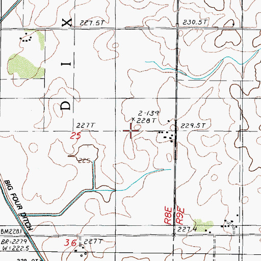 Topographic Map of Sharps Grove (historical), IL