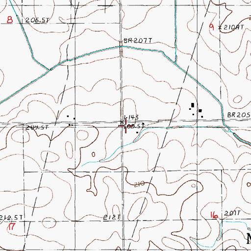 Topographic Map of Sugar Loaf Post Office (historical), IL