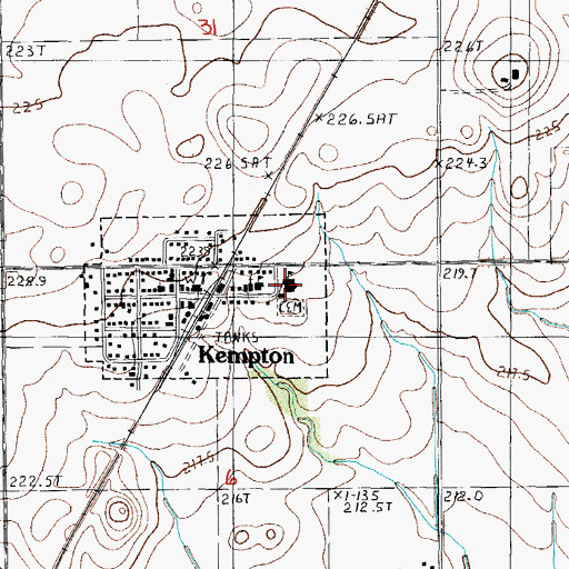 Topographic Map of Tri-Point Elementary School, IL