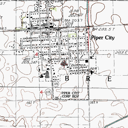 Topographic Map of Tri-Point Junior High School, IL