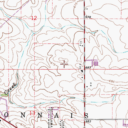 Topographic Map of Bon Vivant Country Club, IL
