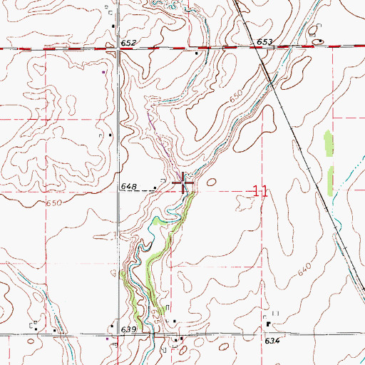 Topographic Map of East Branch Tower Creek, IL