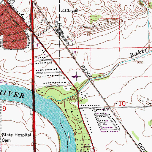 Topographic Map of Grace Baptist Church, IL