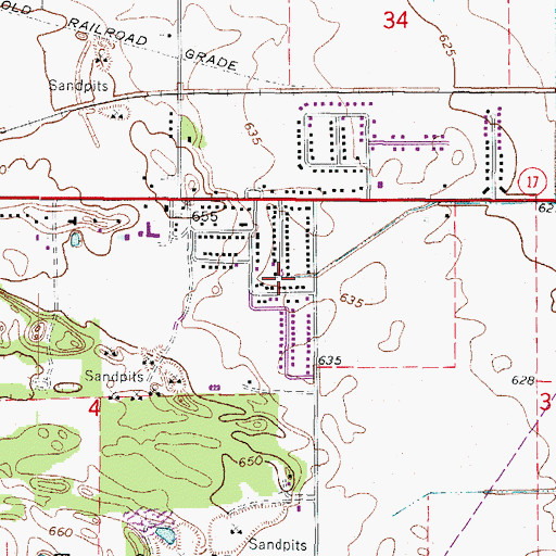 Topographic Map of Hillside Manor, IL