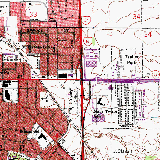 Topographic Map of Interchange 312, IL