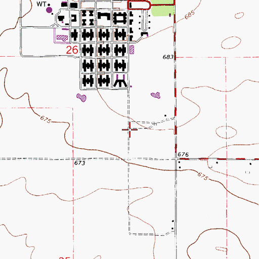Topographic Map of Manteno Municipal Golf Course, IL