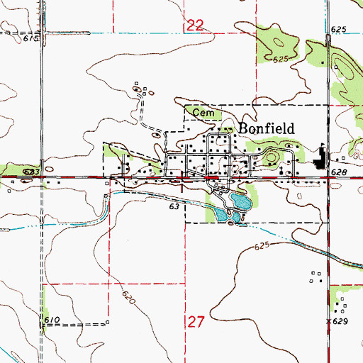 Topographic Map of McDowell Farm Post Office (historical), IL