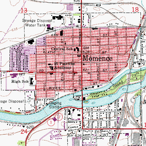 Topographic Map of Our Savior Lutheran Church, IL