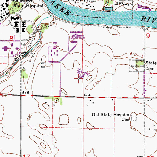 Topographic Map of River Road Park, IL