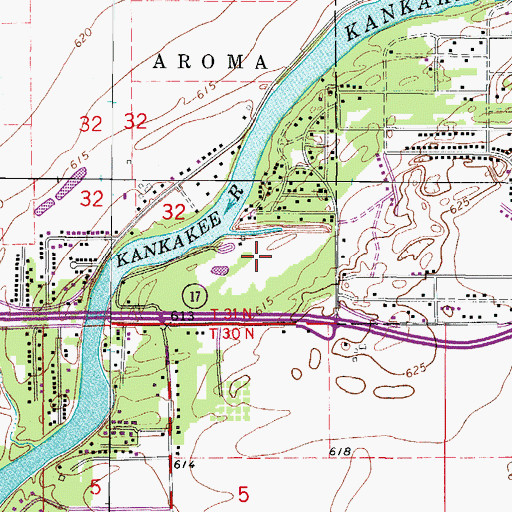 Topographic Map of Smamrock Golf Club, IL