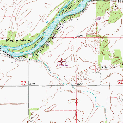 Topographic Map of South Shore Golf Course, IL
