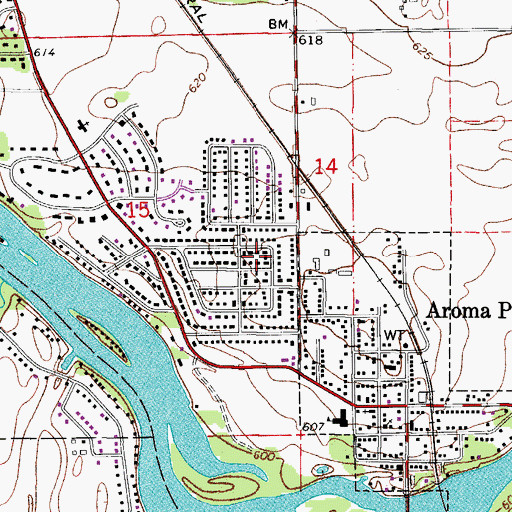 Topographic Map of Strasma Park, IL