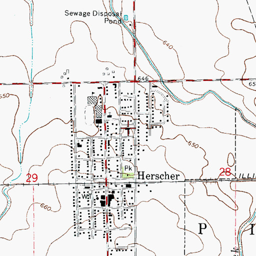 Topographic Map of Trinity Lutheran Church, IL