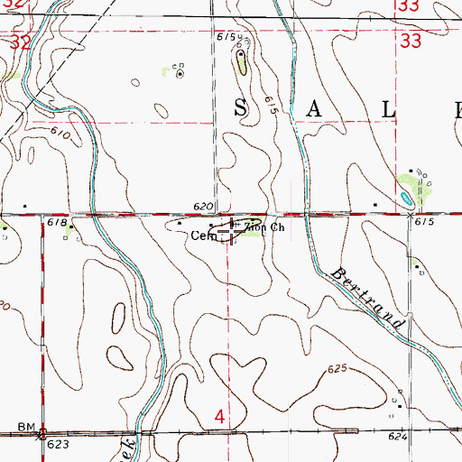 Topographic Map of Zion Lutheran Cemetery, IL