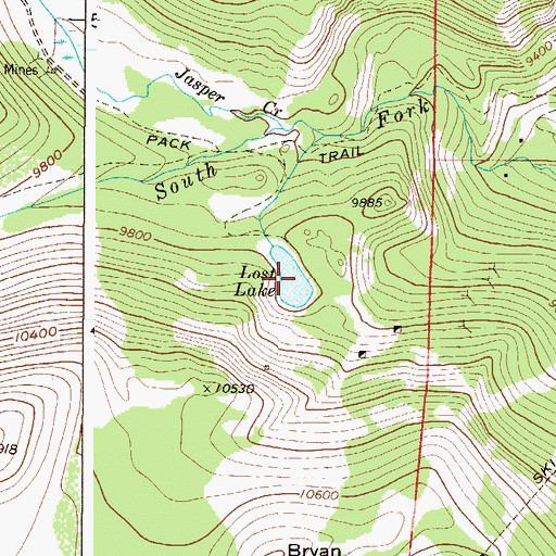 Topographic Map of Lost Lake, CO