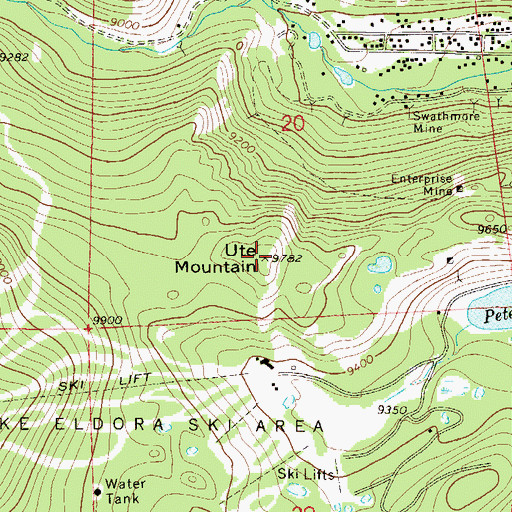 Topographic Map of Ute Mountain, CO