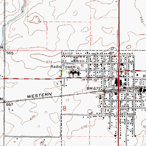 Topographic Map of Heritage Elementary School-Homer, IL