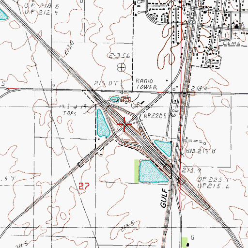 Topographic Map of Interchange 220, IL