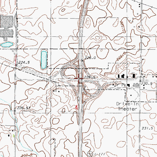 Topographic Map of Interchange 250, IL